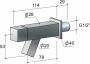 Hotbath Dude Fonteinkraan inbouw uitloop 11.4cm vierkant geborsteld nikkel QW001GN - Thumbnail 7