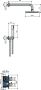 Hotbath Get together IBS1A Regendoucheset inbouw 35cm wandarm 20cm ronde hoofddouche staafhanddouche glijstang chroom IBS1ACR7 - Thumbnail 4