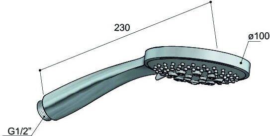 Hotbath Mate M375 handdouche met 3 standen mat zwart