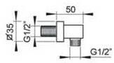 Hotbath Mate M502 wanduitlaat vierkant chroom