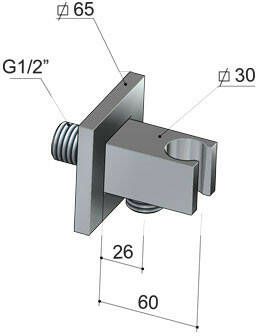 Hotbath Mate M509 wandsteun + uitlaat geborsteld nikkel