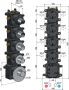 Hotbath Mate High Flow thermostaatkraan met 4 stopkranen inclusief inbouwdeel geborsteld nikkel MHF004 MHF014GN - Thumbnail 3