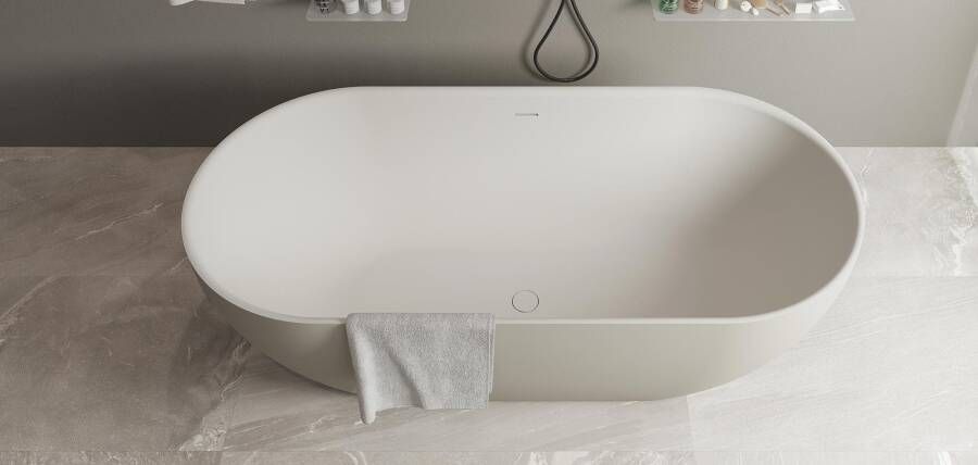 Ideavit SolidEra-170 vrijstaand ligbad 170x80cm mat grijs mat wit