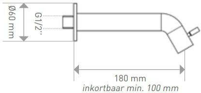 Ink combi set 3B fonte raan wandmodel en design sifon Chroom