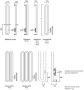 Instamat Tubone V designradiator verticaal 150 x 21 cm (H x L) dubbele buis wit - Thumbnail 2