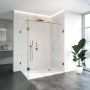 Saniclass Create douchecabine rechthoek 3 delig 100x120cm profielloos met antikalk en 8mm veiligheidsglas geborsteld RVS 4JC10 - Thumbnail 9