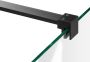 Saniclass Create inloopdouche 140x200cm profielloos met 30cm zijwand met antikalk en 8mm veiligheidsglas zwart mat 4JC2-140 30a - Thumbnail 5