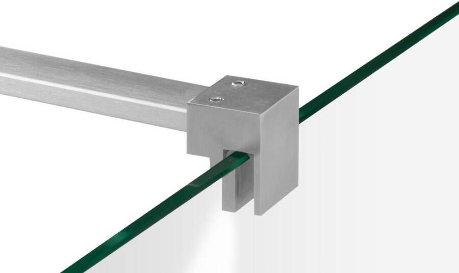 Brauer 4JC5 inloopdouche reversed met vaste zijwand 100 x 110 x 40 cm RVS geborsteld
