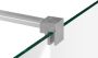 Saniclass Create inloopdouche reversed 100x100cm profielloos met 40cm zijwand met antikalk en 8mm veiligheidsglas geborsteld RVS 4JC5-100x100 40g - Thumbnail 10