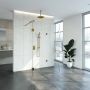 Saniclass Create inloopdouche reversed 100x110cm profielloos met 30cm zijwand met antikalk en 8mm veiligheidsglas geborsteld RVS 4JC5-100x110 30g - Thumbnail 11