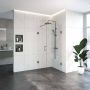 Saniclass Create Douchecabine 2 delig 100x200x100cm profielloos met antikalk en 8mm veiligheidsglas Goud geborsteld 4JC9 - Thumbnail 6
