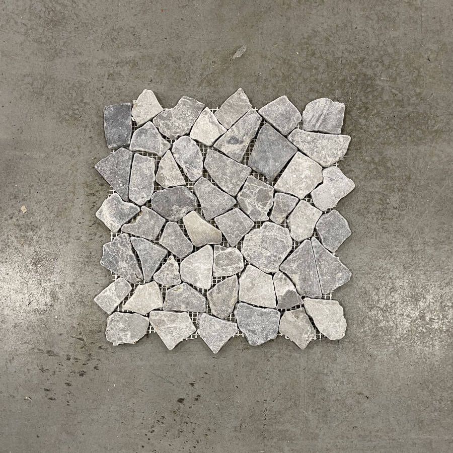 Kerabo mozaiektegel marmer scherven 30x30 Light Grey