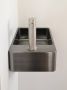 Qisani Vanity 22x40x10cm fontein 1 kraangat met chromen afvoerplug Gunmetal 181025 - Thumbnail 4