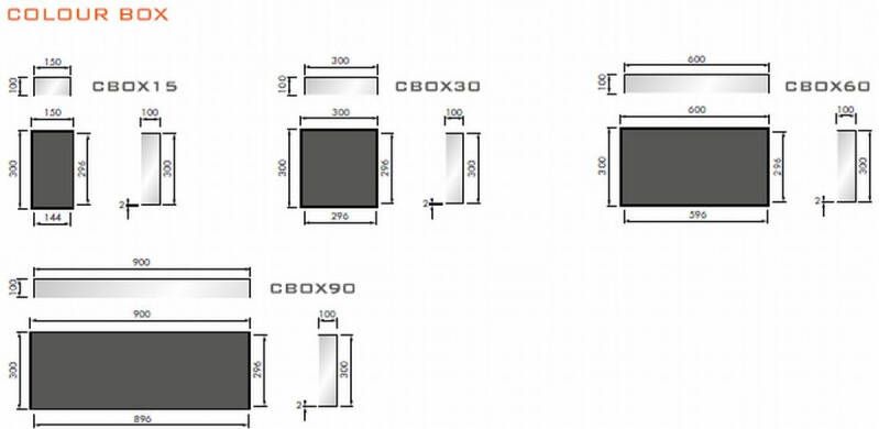 LoooX Colour Box inbouwnis 30x30cm antraciet