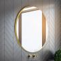Looox Mirror collection Mirror Gold Line Round ronde spiegel 70cm mat goud SPGLR700 - Thumbnail 4