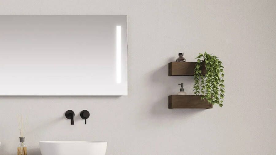 LoooX M-Line Double spiegel 140x70 cm met verlichting en verwarming