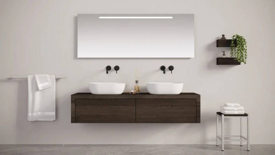 LoooX M-Line Single spiegel 120 x 60cm met verlichting en verwarming