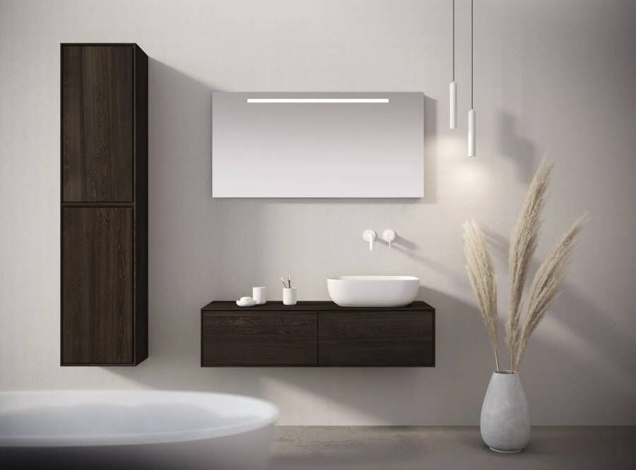 LoooX M-Line Single spiegel 130 x 60cm met verlichting en verwarming