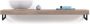 Looox Wood collection Solo wastafelblad 200x46cm Met handdoekhouder (links) RVS geborsteld Massief eiken Old grey WBSOLOL200RVS - Thumbnail 3