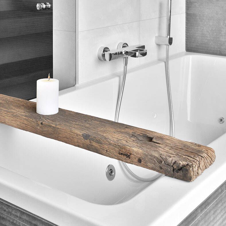 LoooX Wooden Bath Shelf RAW 88cm massief eiken