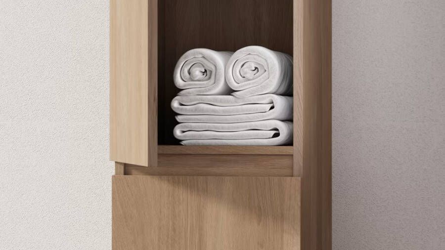 LoooX Wooden Cabinet Facet 170x40x30cm eiken old grey