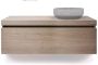Looox Wood collection Wooden Drawer BoX ladenkast met 1 lade 120x45x46cm met softclose eiken old grey WDB1200 - Thumbnail 3