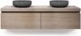 Looox Wood collection Wooden Drawer BoX ladenkast met 2 laden 120x45x46cm met softclose eiken old grey WDB1200-2 - Thumbnail 2