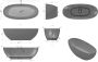 Luca Sanitair Bagno Metallo vrijstaand bad 180x80cm ovaal Solid Surface binnenzijde mat wit buitenzijde copper - Thumbnail 3