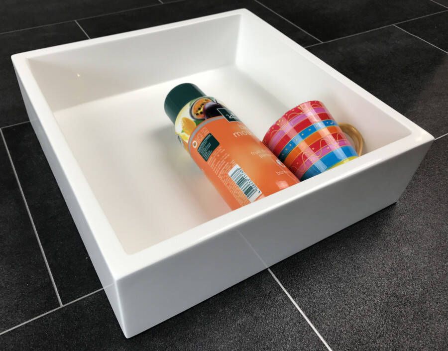 Luca Sanitair nis in of opbouw 29 5x29 5x8cm wit glans