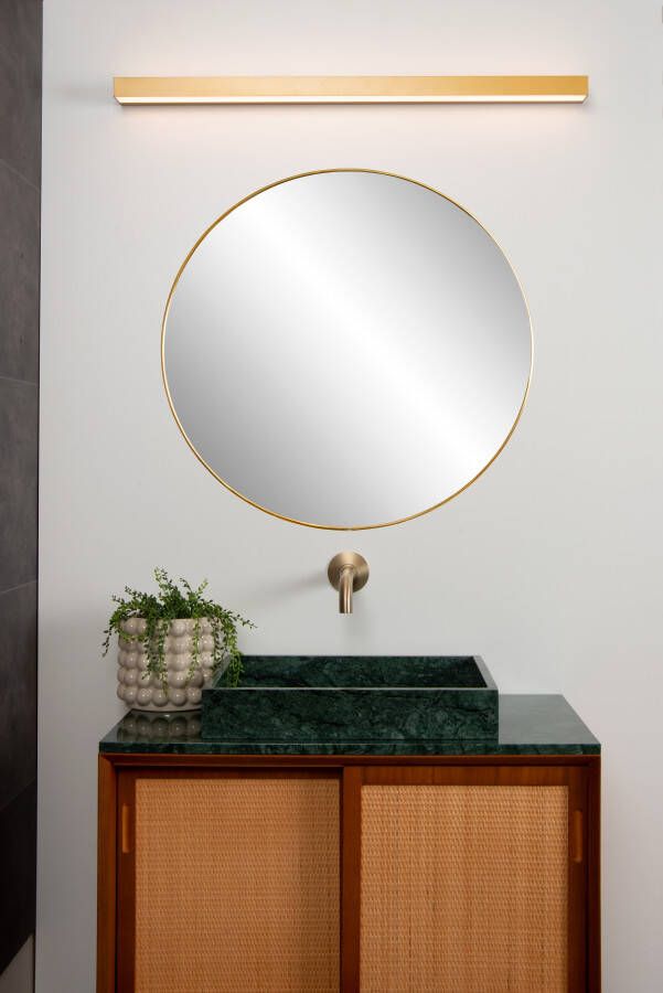 Lucide Alexa Wandlamp Badkamer LED 13W 3000K IP44 Mat Goud Messing