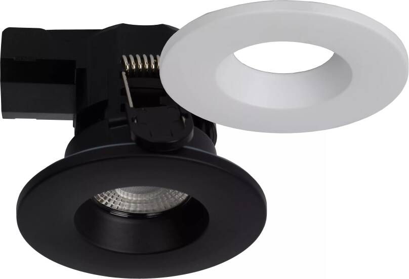 Lucide Binky Led Inbouwspot Badkamer Ø 8 cm LED 1x6 5W 3000K IP65 Zwart