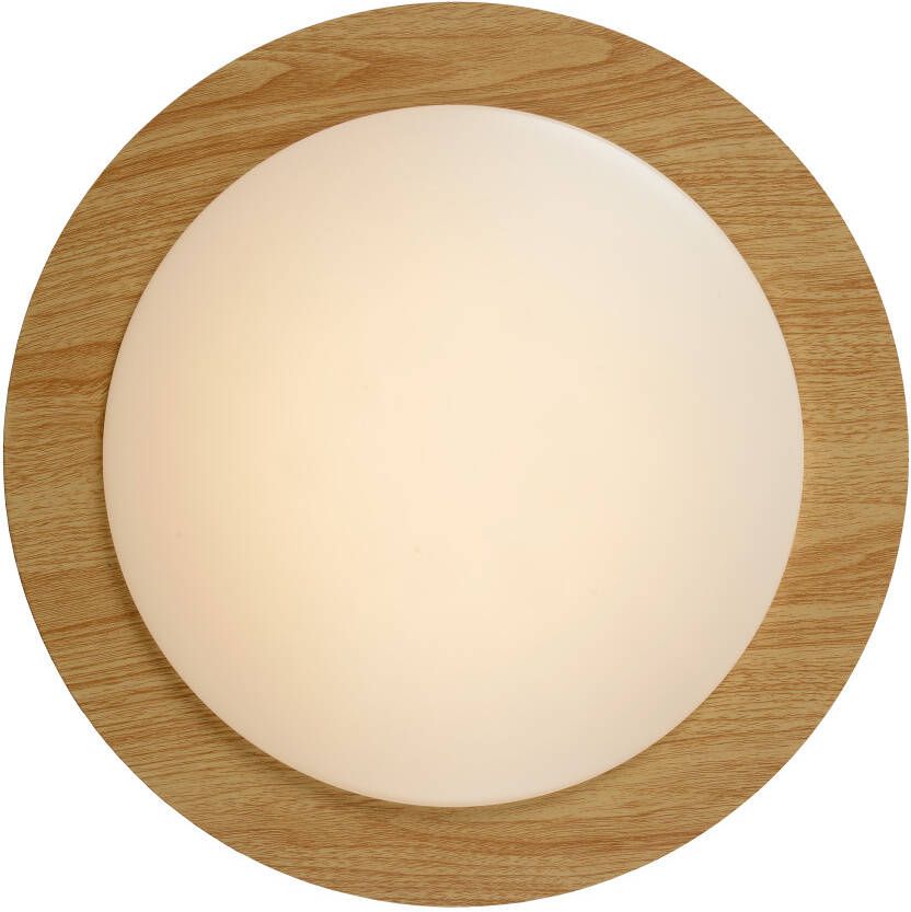 Lucide Dimy Plafonnière Badkamer LED 12W 3000K IP21 Licht Hout