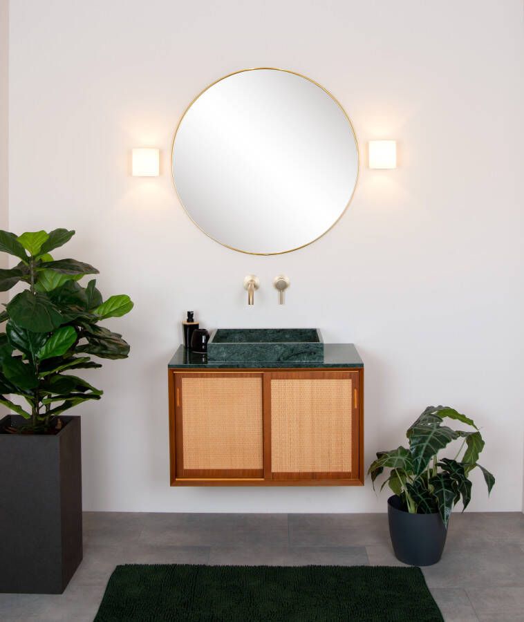 Lucide Jelte Wandlamp Badkamer Ø 12 cm 1xG9 IP44 Zwart