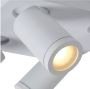Lucide Taylor Plafondspot Badkamer LED Dim to warm GU10 4x5W 2200K 3000K IP44 Wit - Thumbnail 3