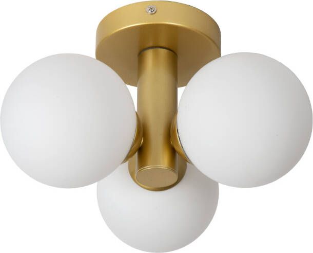 Lucide Trudy Plafonnière Badkamer Ø 28 cm 3xG9 IP44 Mat Goud Messing
