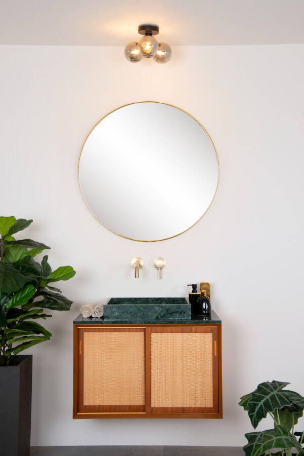 Lucide Trudy Plafonnière Badkamer Ø 28 cm 3xG9 IP44 Zwart