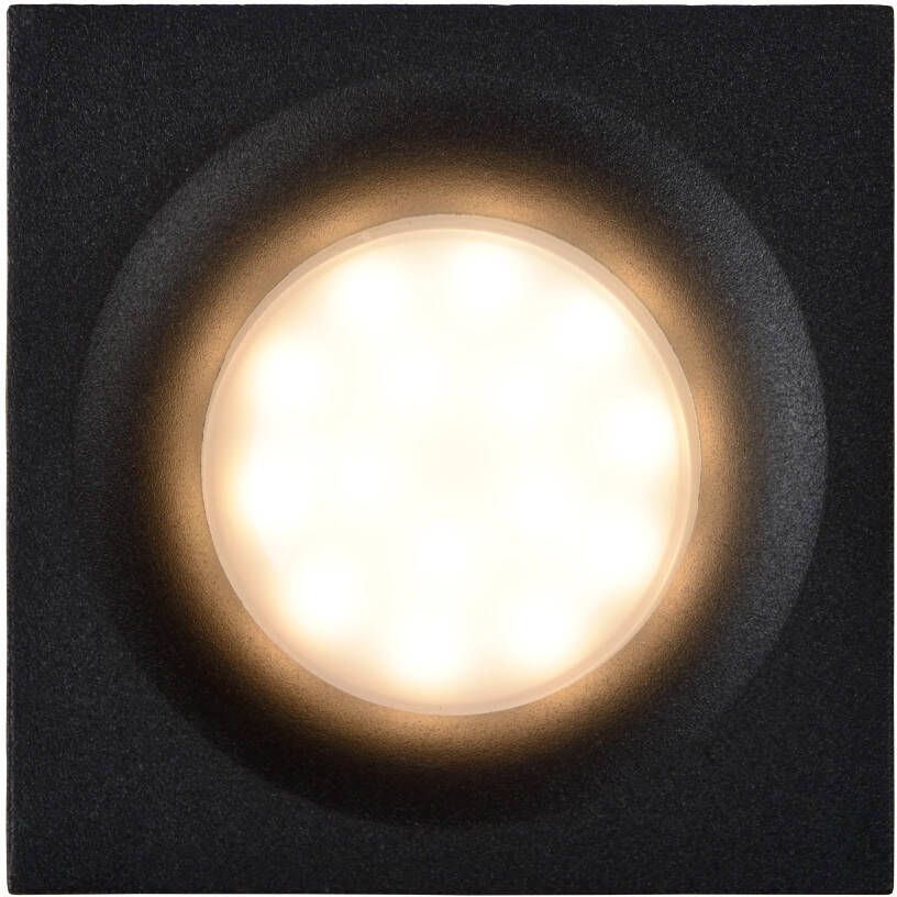 Lucide Ziva Inbouwspot Badkamer 1xGU10 IP44 Zwart