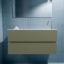 Mondiaz ADA Toiletmeubel 100x30x50cm met 1 kraangaten 2 lades army mat Wastafel Lex rechts Solid Surface Wit FK75341846 - Thumbnail 4