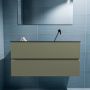 Mondiaz ADA Toiletmeubel 100x30x50cm met 0 kraangaten 2 lades army mat Wastafel Lex rechts Solid Surface Zwart FK75342195 - Thumbnail 4