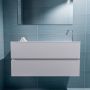 Mondiaz ADA Toiletmeubel 100x30x50cm met 1 kraangaten 2 lades cale mat Wastafel Lex rechts Solid Surface Wit FK75341962 - Thumbnail 4