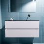 Mondiaz ADA Toiletmeubel 100x30x50cm met 0 kraangaten 2 lades cale mat Wastafel Lex rechts Solid Surface Zwart FK75342311 - Thumbnail 4