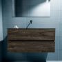 Mondiaz ADA Toiletmeubel 100x30x50cm met 0 kraangaten 2 lades dark brown mat Wastafel Lex midden Solid Surface Zwart FK75342365 - Thumbnail 4