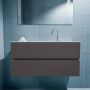 Mondiaz ADA Toiletmeubel 100x30x50cm met 1 kraangaten 2 lades dark grey mat Wastafel Lex midden Solid Surface Wit FK75341784 - Thumbnail 4