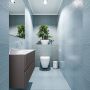 Mondiaz ADA Toiletmeubel 100x30x50cm met 0 kraangaten 2 lades dark grey mat Wastafel Lex midden Solid Surface Wit FK75341785 - Thumbnail 4