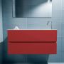 Mondiaz ADA Toiletmeubel 100x30x50cm met 1 kraangaten 2 lades fire mat Wastafel Lex rechts Solid Surface Wit FK75341904 - Thumbnail 4