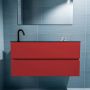 Mondiaz ADA Toiletmeubel 100x30x50cm met 1 kraangaten 2 lades fire mat Wastafel Lex links Solid Surface Zwart FK75342250 - Thumbnail 4