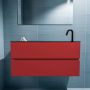 Mondiaz ADA Toiletmeubel 100x30x50cm met 1 kraangaten 2 lades fire mat Wastafel Lex rechts Solid Surface Zwart FK75342252 - Thumbnail 4