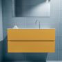 Mondiaz ADA Toiletmeubel 100x30x50cm met 1 kraangaten 2 lades ocher mat Wastafel Lex midden Solid Surface Wit FK75341871 - Thumbnail 3