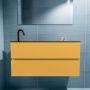 Mondiaz ADA Toiletmeubel 100x30x50cm met 1 kraangaten 2 lades ocher mat Wastafel Lex links Solid Surface Zwart FK75342221 - Thumbnail 4