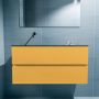 Mondiaz ADA Toiletmeubel 100x30x50cm met 0 kraangaten 2 lades ocher mat Wastafel Lex links Solid Surface Zwart FK75342222 - Thumbnail 4